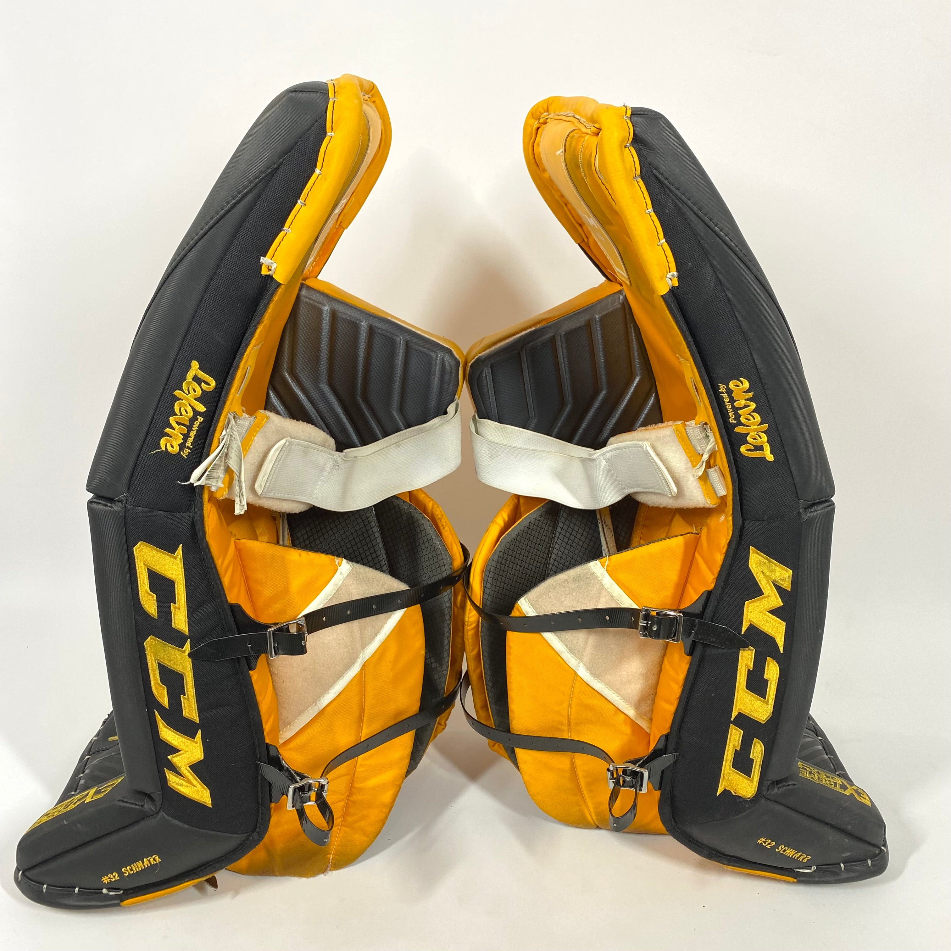 CCM Extreme Flex IV - Ensemble complet de gardien de but Pro Stock d'occasion (noir/jaune)